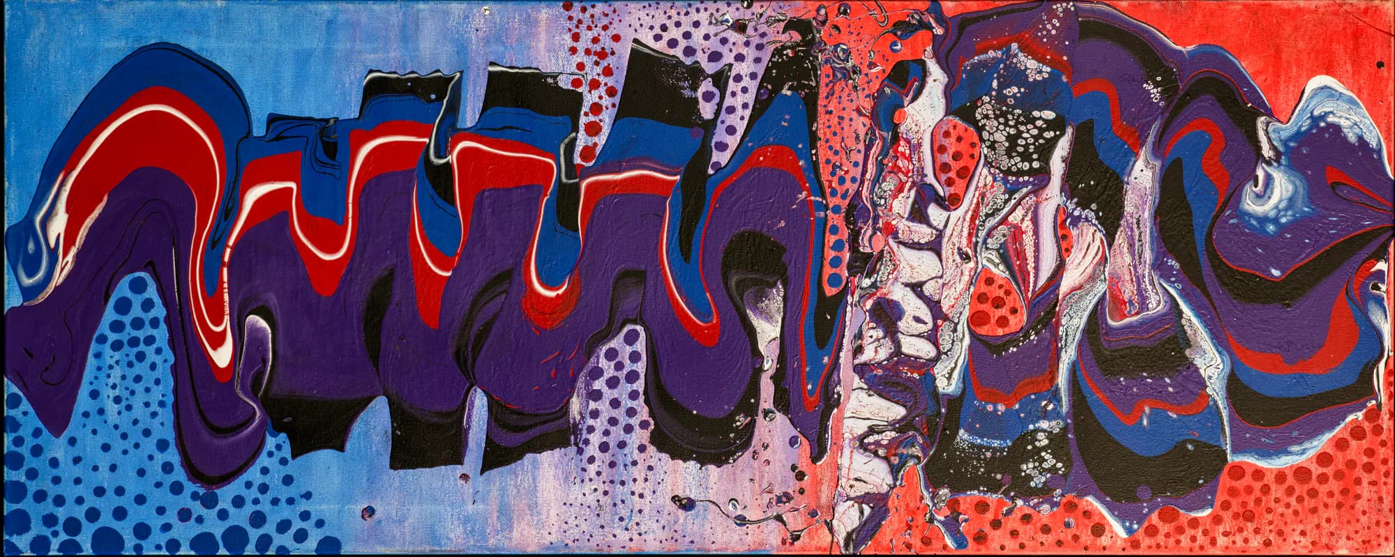 Red White & Blue Current as a gallery-wrapped canvas