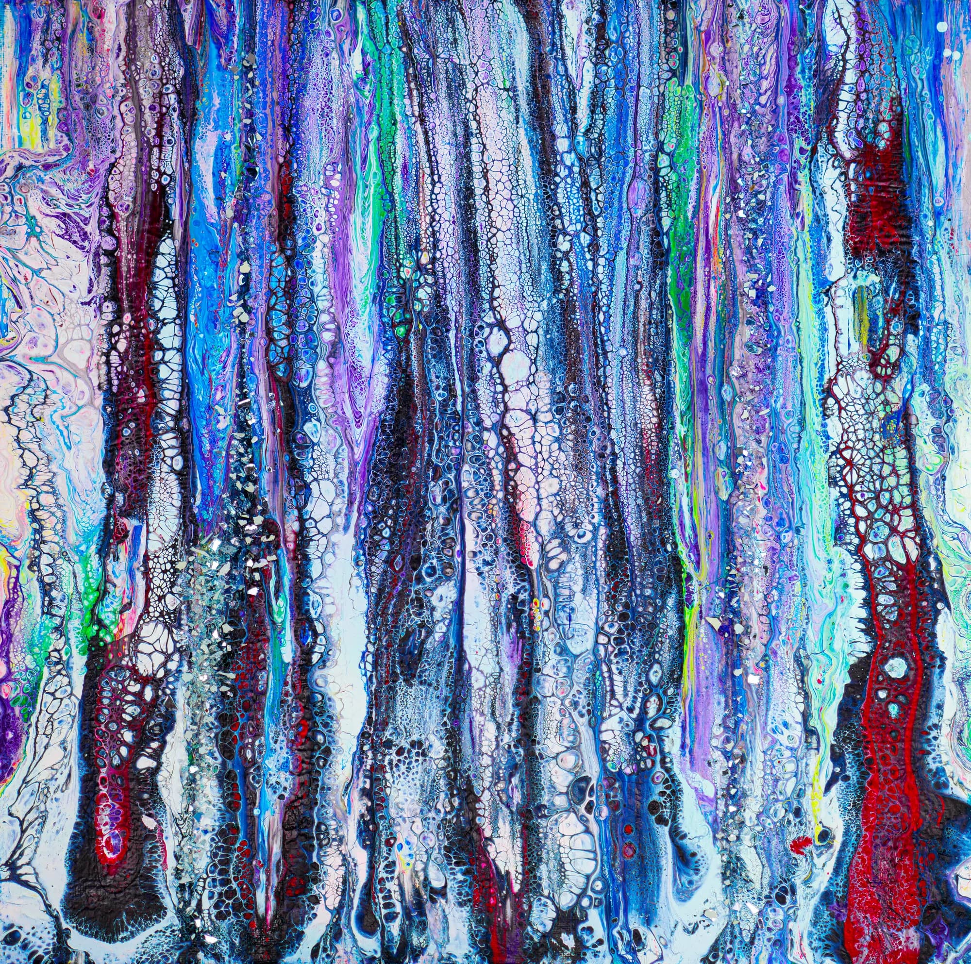 Amethyst Rain, Acrylic Abstract collection