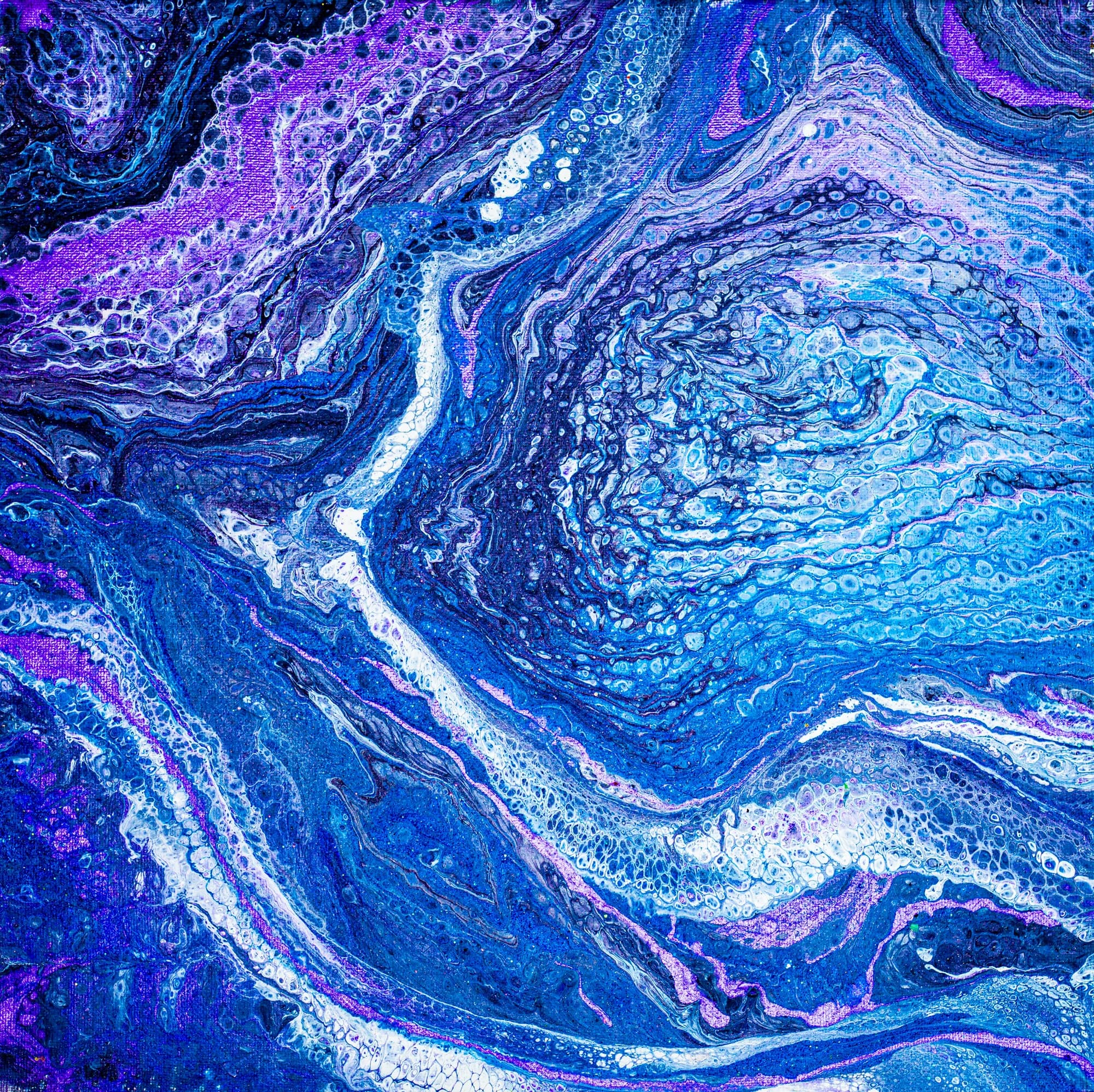 Cobalt Swirl, Acrylic Abstract collection