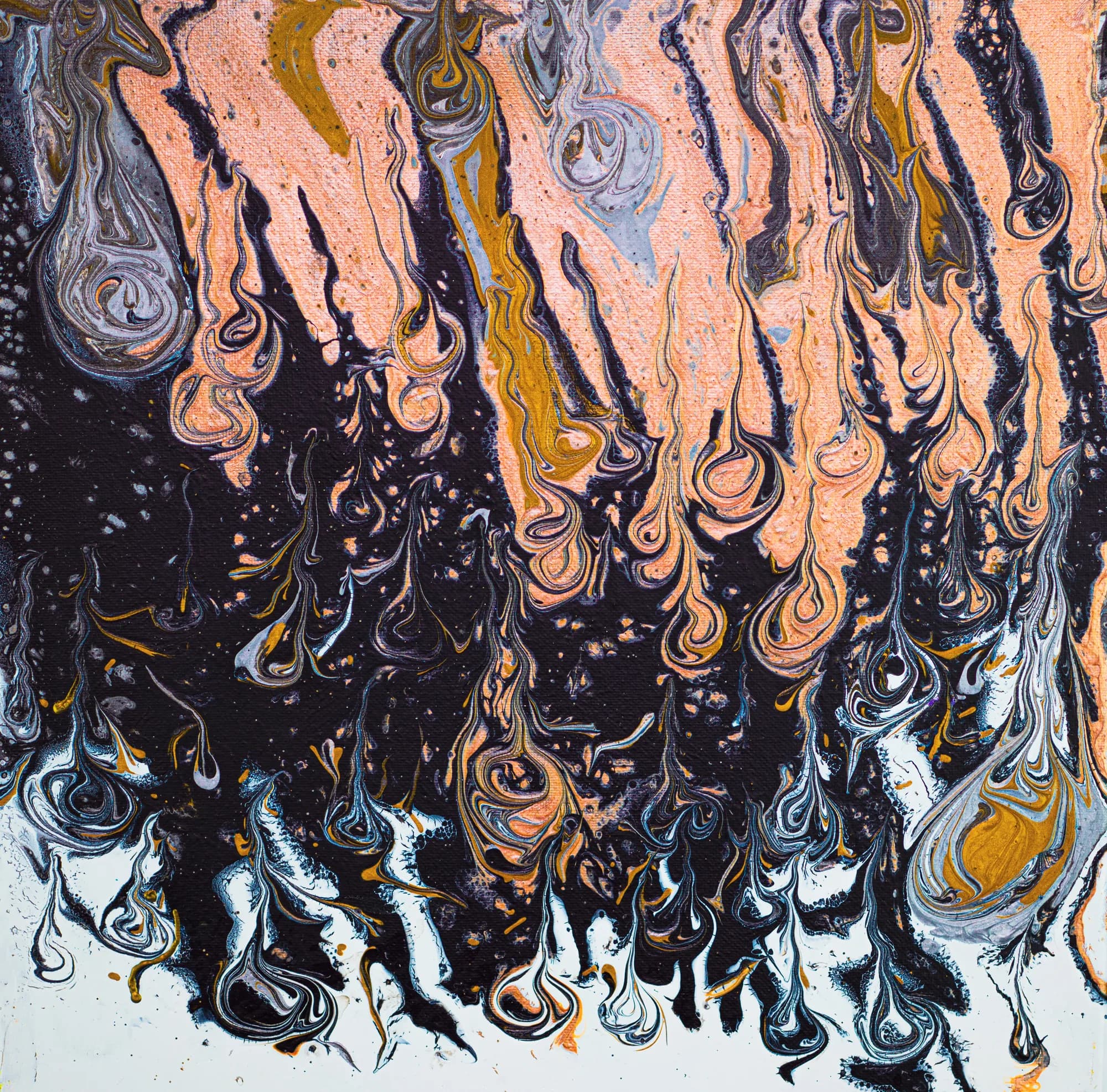 Copper Drips, Acrylic Abstract collection
