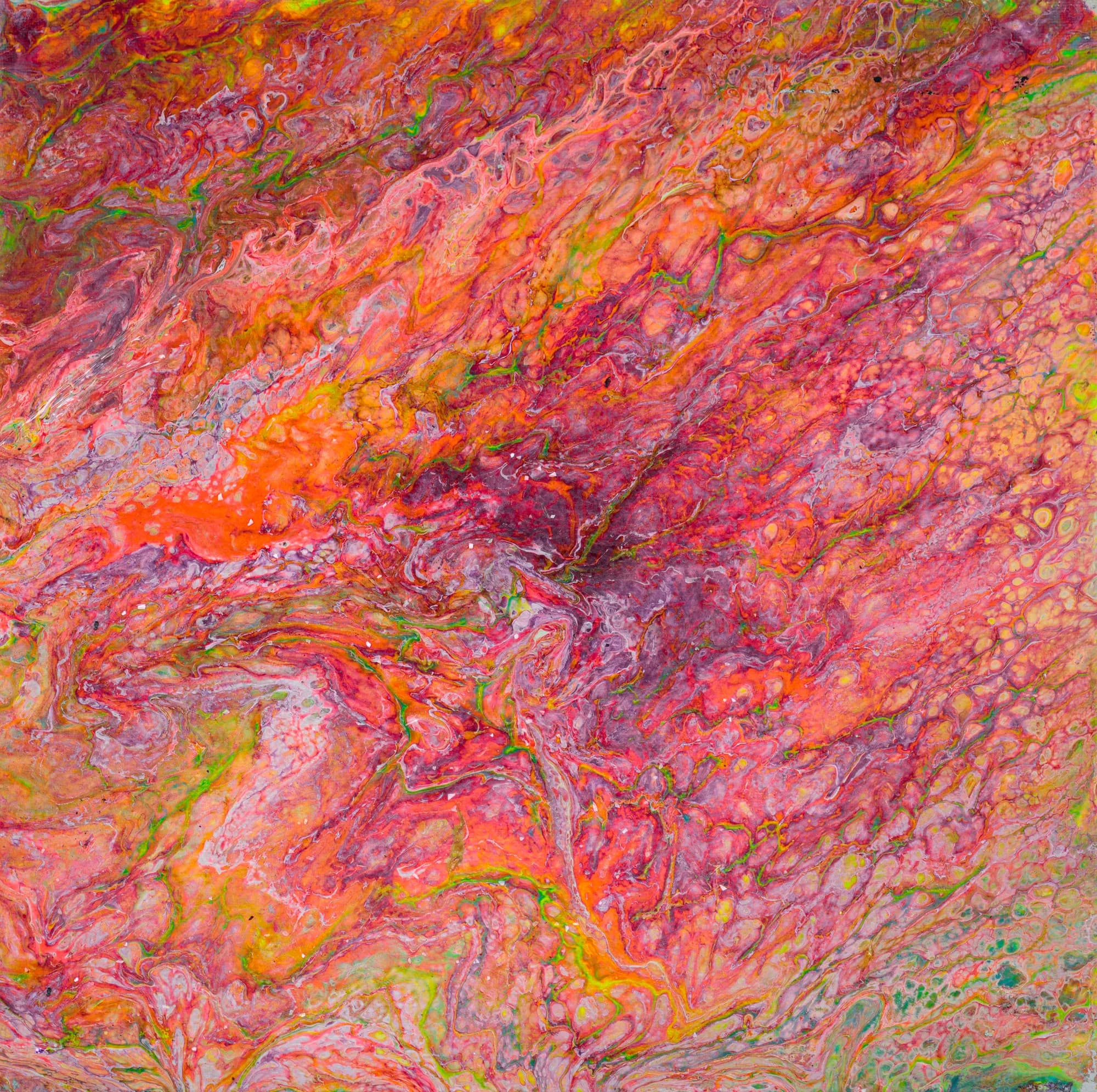 Coral Lava, Acrylic Abstract collection