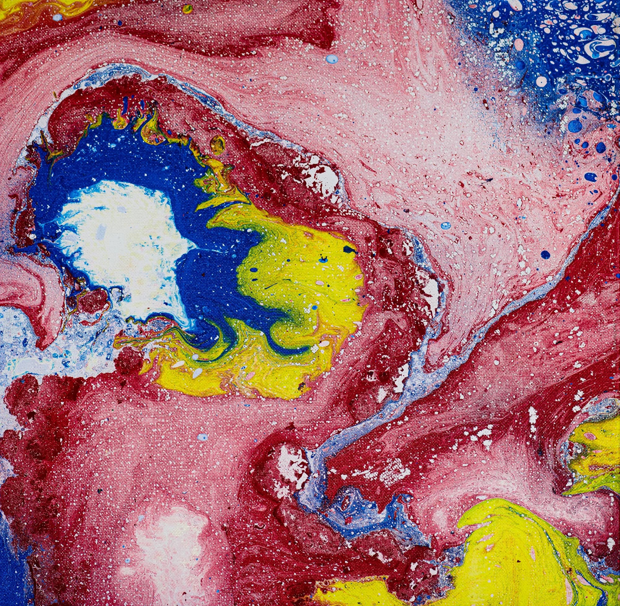 Crimson Bloom, Acrylic Abstract collection