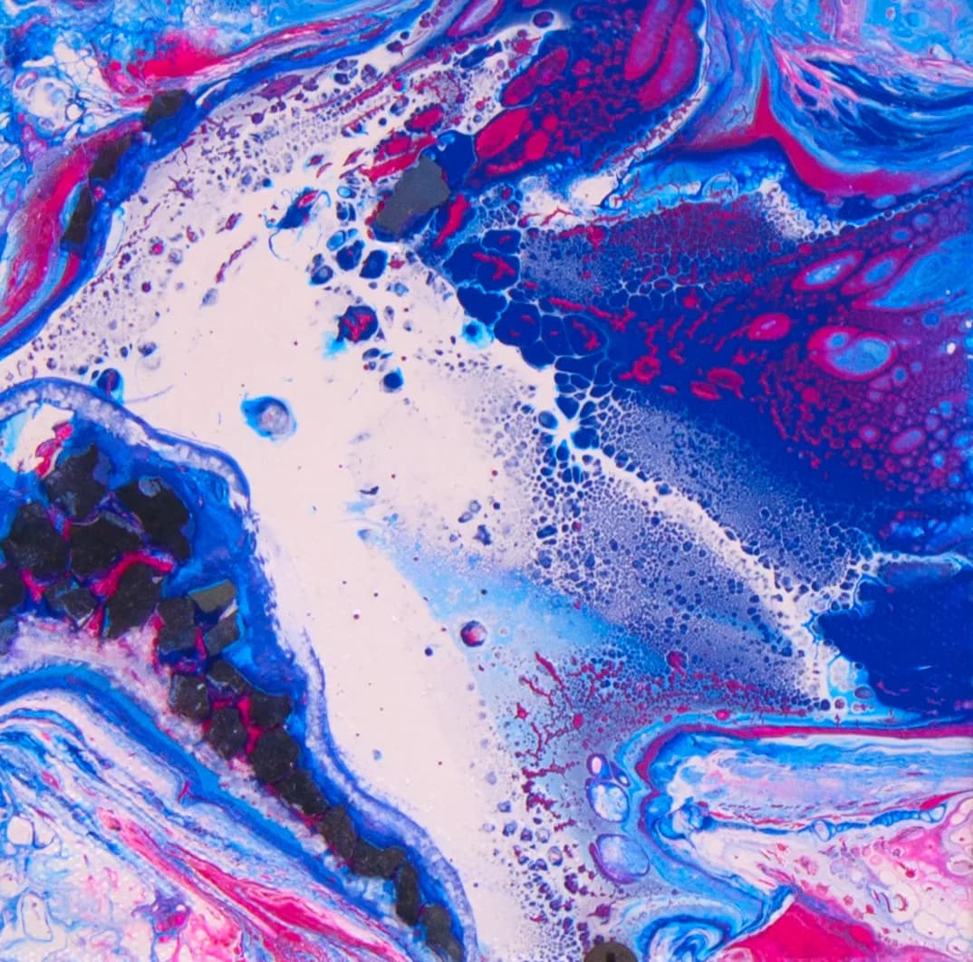 Electric Blue Cells II, Acrylic Abstract collection