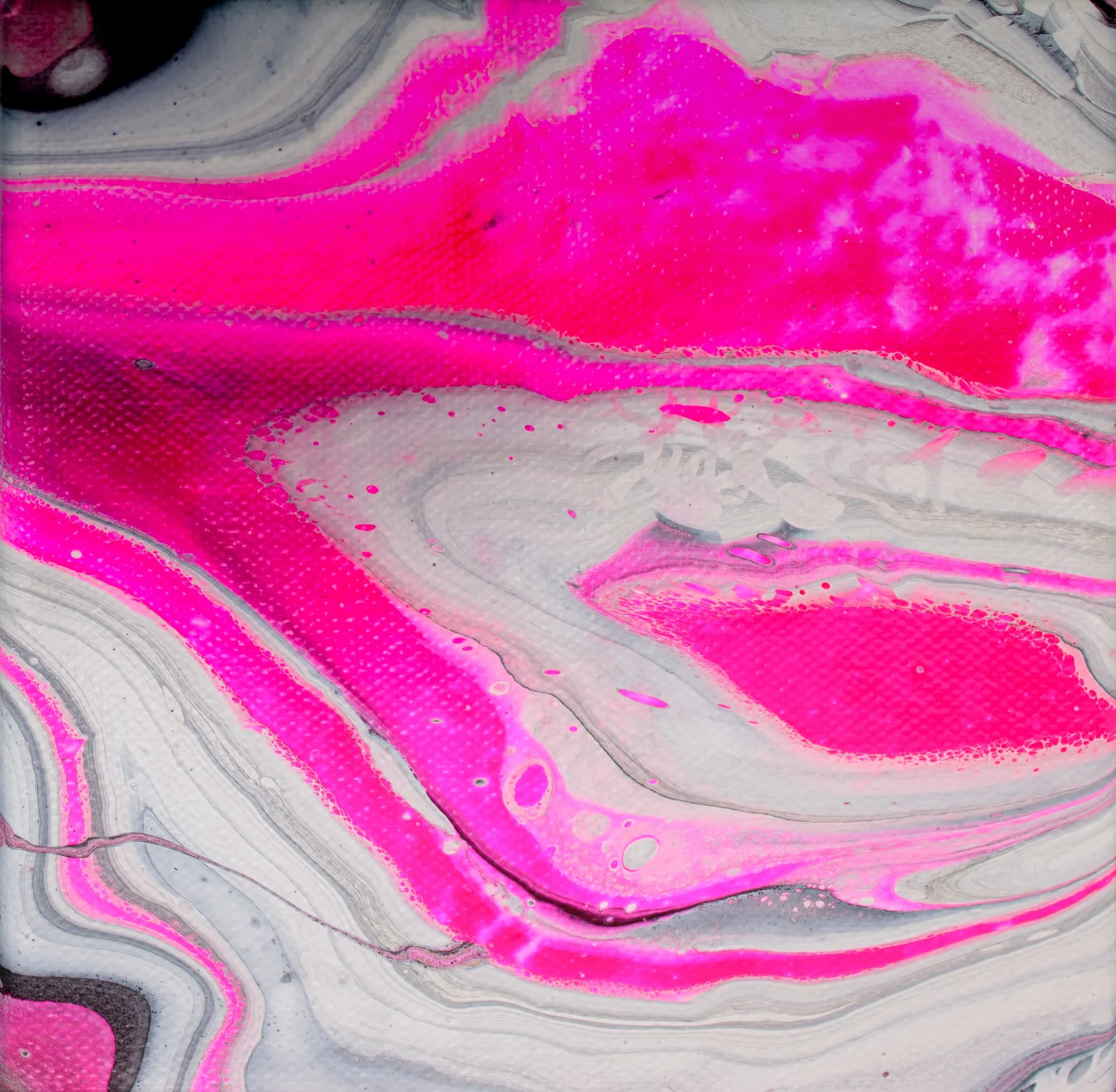 Hot Pink Marble, Acrylic Abstract collection