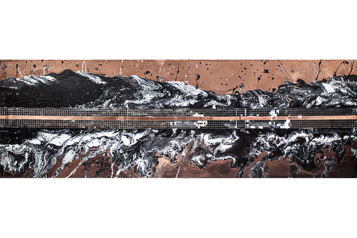 Reflective Line II: Copper Undertow, (2025)